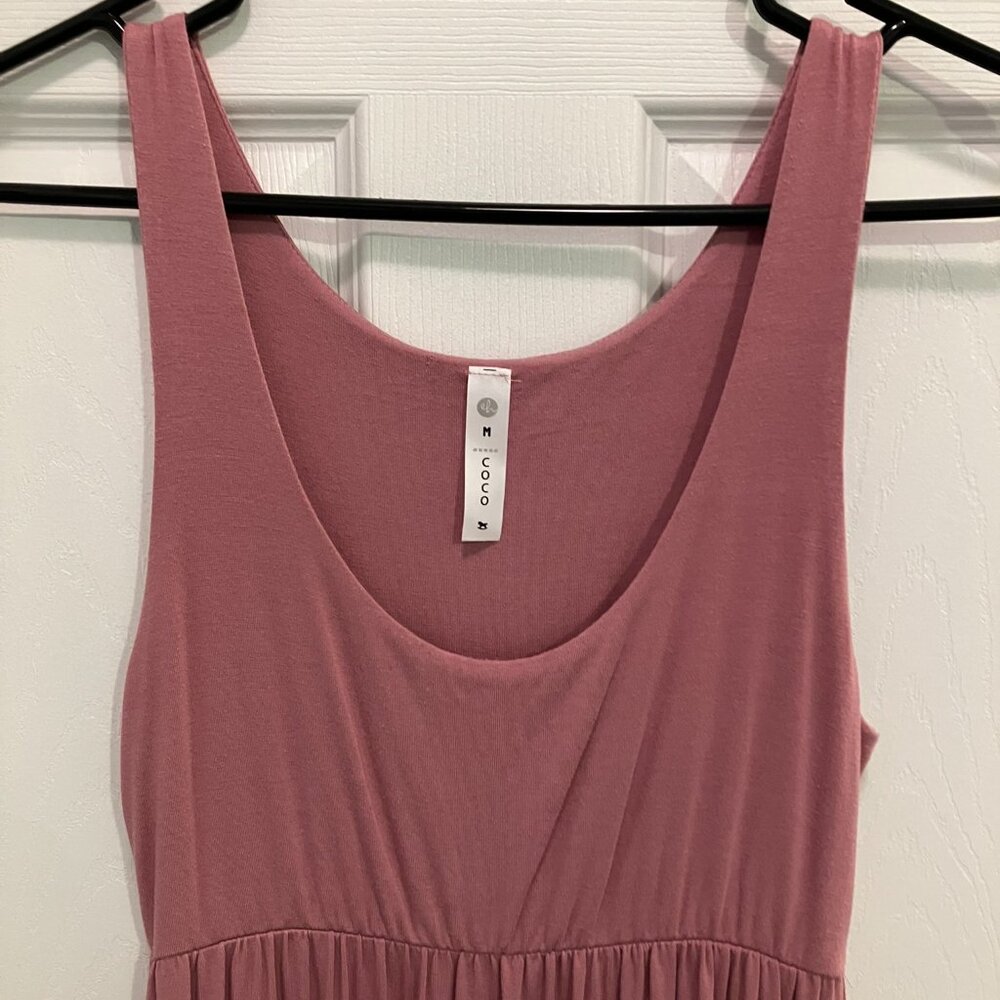 *Maternity* Women's Long Dress – Sleeveless Empire Waist - Picture 4 of 5